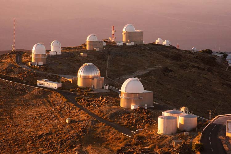 A ring of telescopes at ESO's La Silla observation site. La Silla, in the  southern part of the Atacama desert, 600 km north of  Santiago de Chile,  was ESO's first observation site. The telescopes are 2400 metres above  sea level, providing excellent observing conditions. ESO operates the 3.6-m telescope, the  New Technology Telescope (NTT), and  the 2.2-m Max-Planck-ESO telescope  at La Silla. La Silla also hosts national telescopes, such as the 1.2-m  Swiss  Telescope and the 1.5-m Danish Telescope.