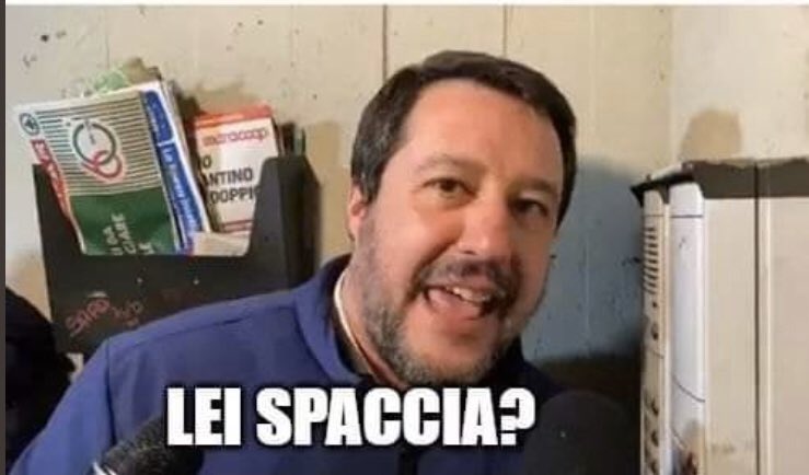 Le musa mancanti : L'arte della politica > Salvini-lei-spaccia