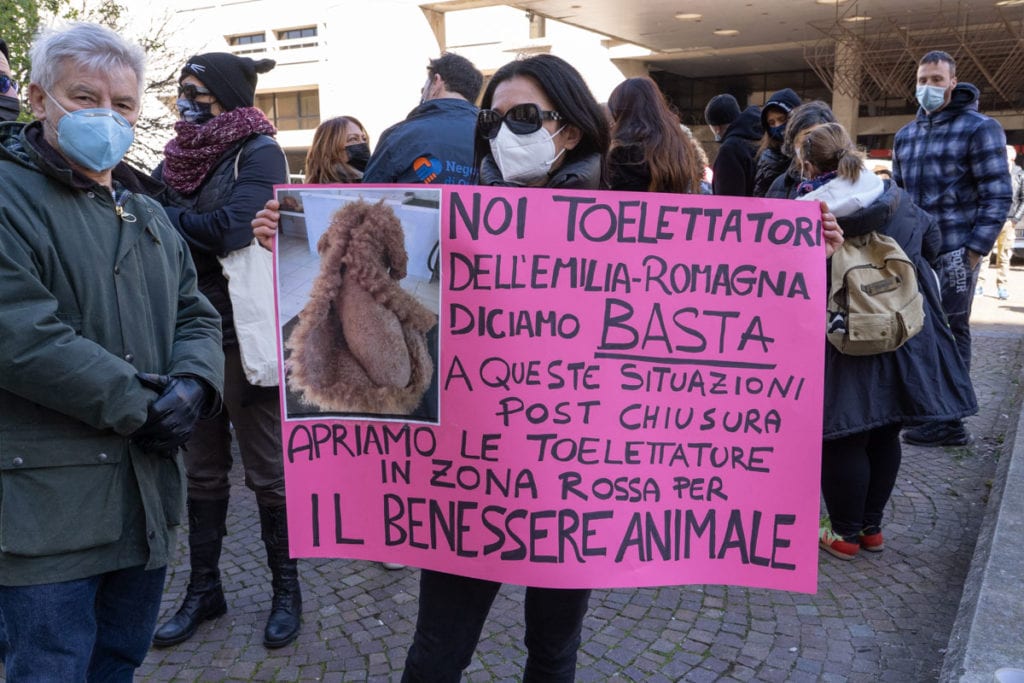 Protesta toelettatori Bologna