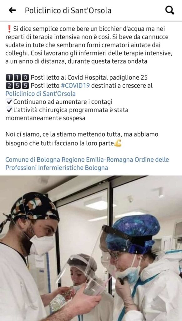 post facebook sant'orsola bologna