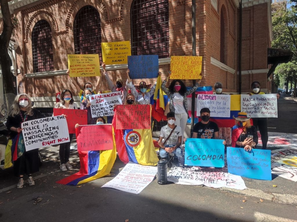 colombia manifestazione roma