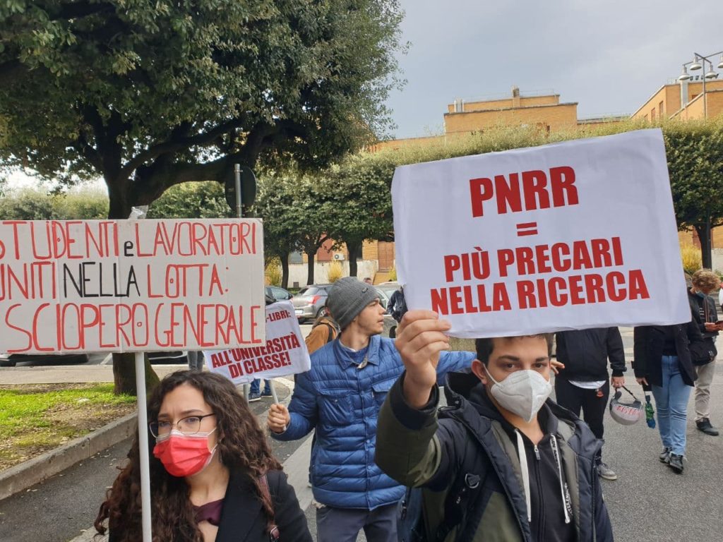manifestazione studenti università roma