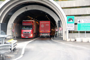 L'imbocco italiano del tunnel del Monte Bianco