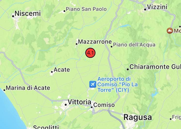 terremoto Sicilia sud-est
