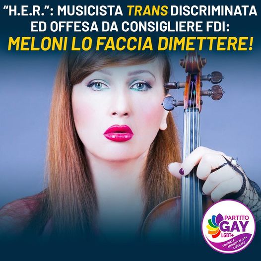 “Trans non è Drag”, il Partito Gay contro FdI: “Meloni faccia dimettere consigliere a Bergamo”