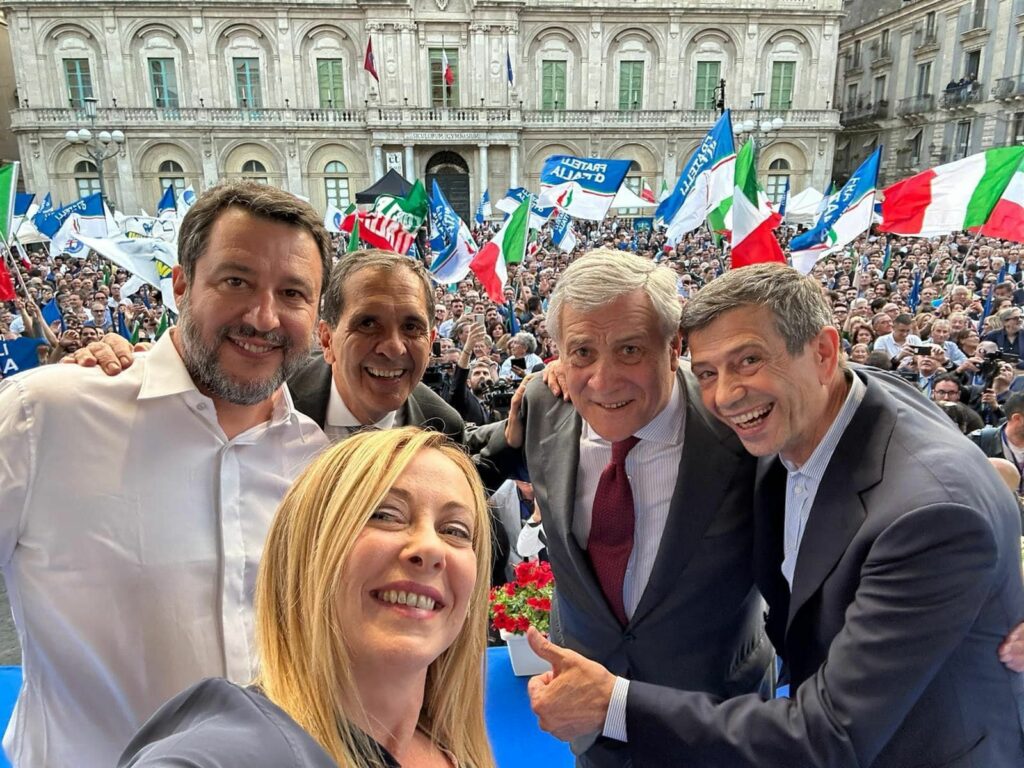 Salvini Meloni Lupi Tajani Trantino