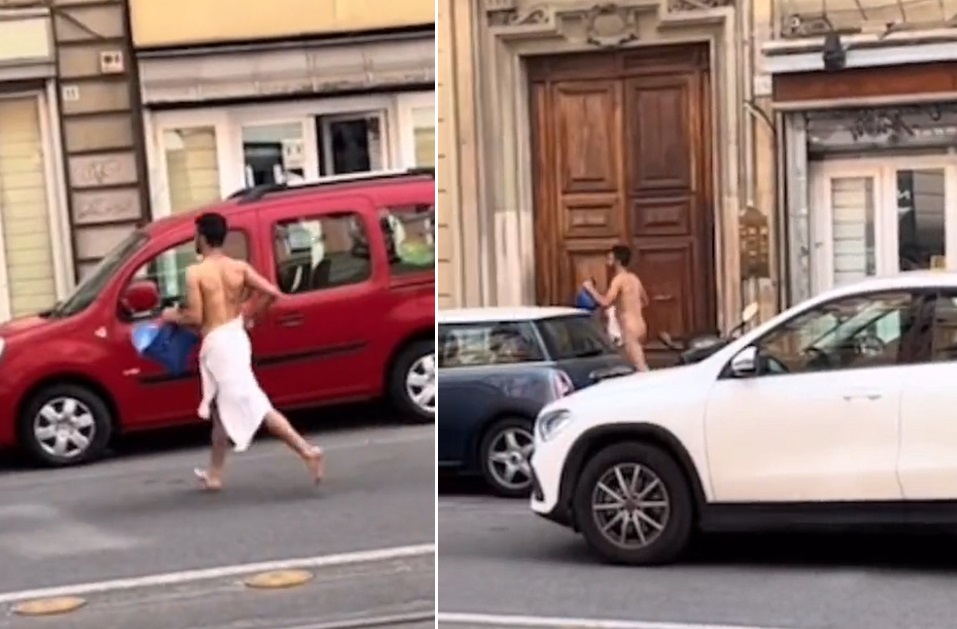 uomo nudo roma