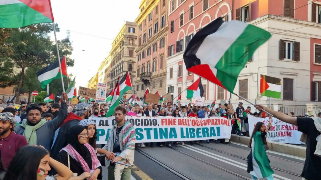 palestina manifestazione roma