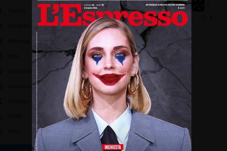 Chiara Ferragni come Joker sulla copertina dell'Espresso: è polemica ...