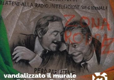 murale falcone borsellino vandalizzato roma